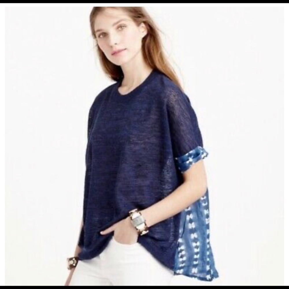 J. Crew Ikat Linen Sweater